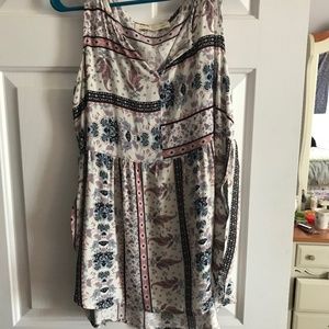 Multi print tank top blouse